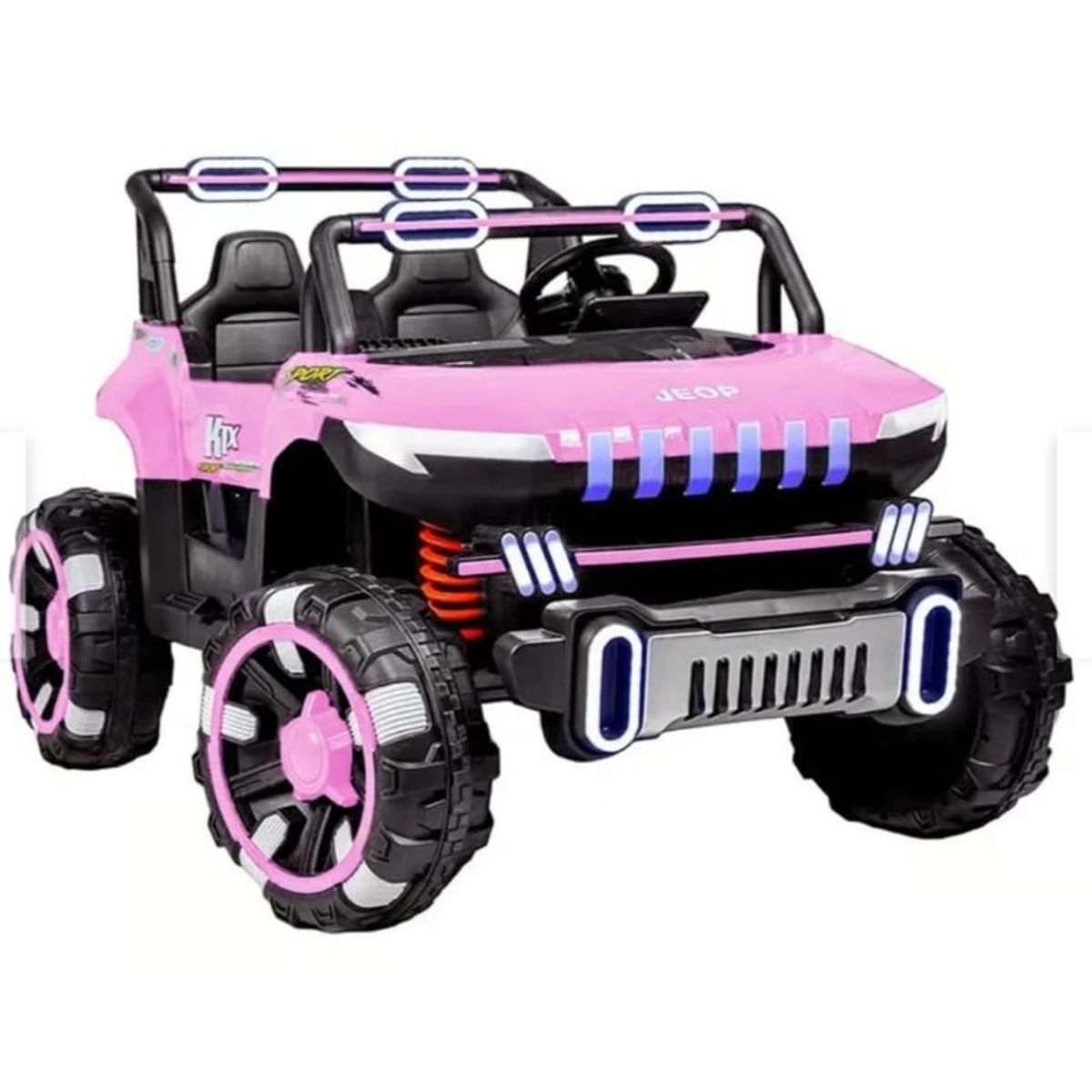GENERICO - Jeep Electrico 4x4 Con Luces Led Para Niños Rosado
