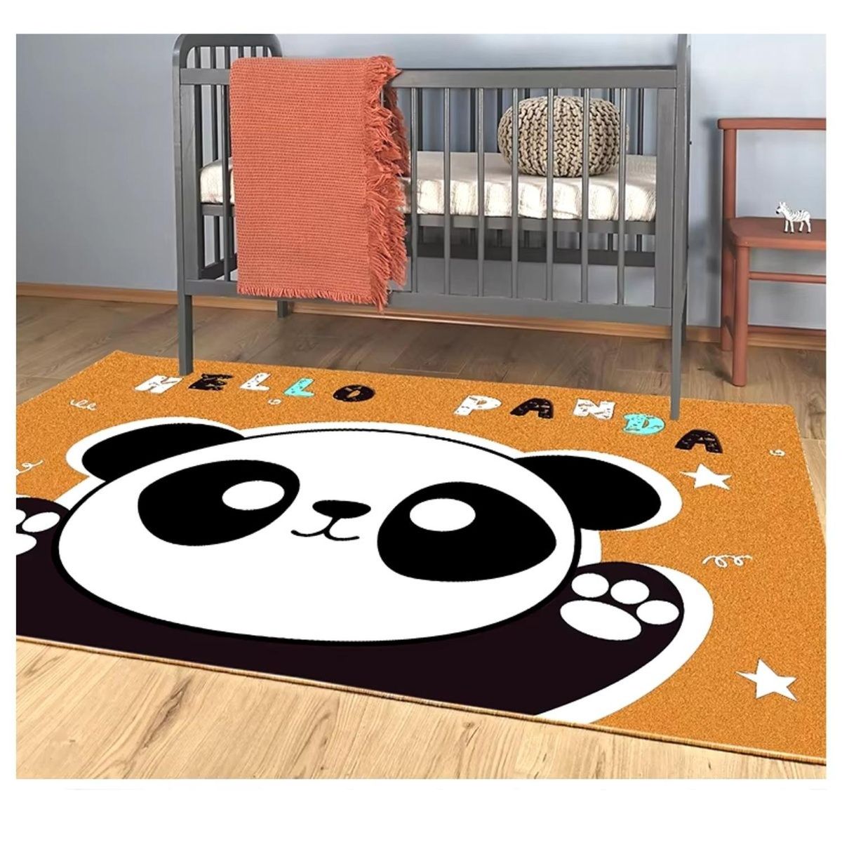 AUCKLAND OUTDOOR - Alfombra Infantil Panda 80X120 Cm Tapete Dormitorio