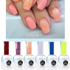 FLAMENCO - Set de 6 esmaltes semipermanentes secado uv larga duración