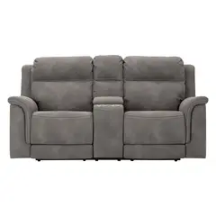 ASHLEY - Sofá reclinable 2 cuerpos Next-Gen slate con consola