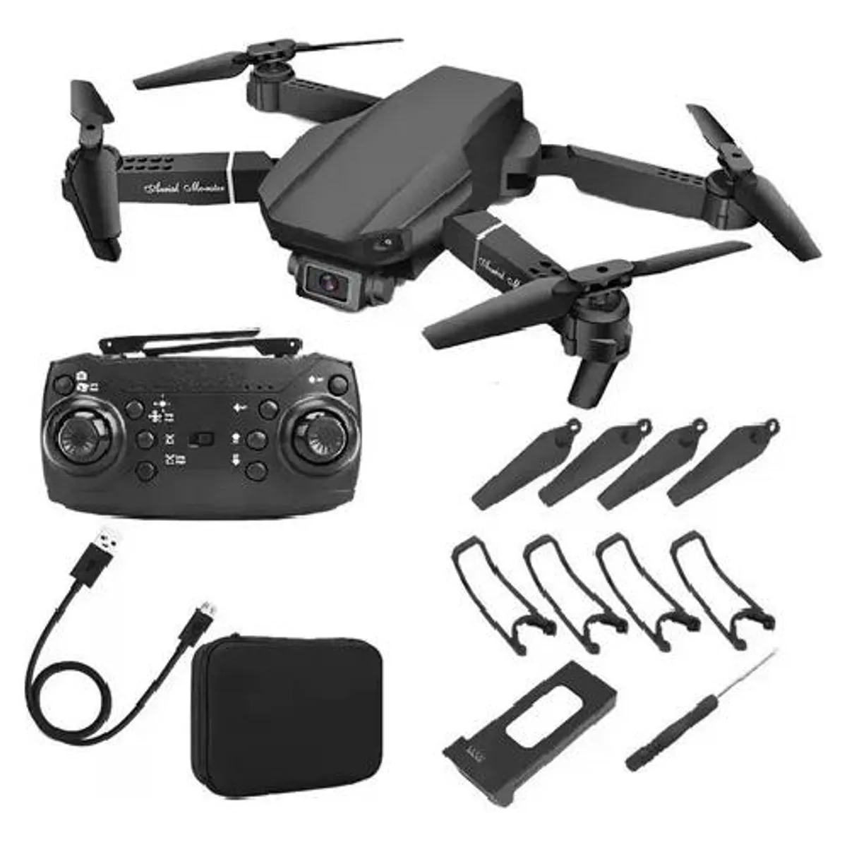 GENERICO - Drone con cámara plegable dron barato resistente negro