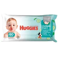 TOALLITAS HUMEDAS NATURAL CARE TAPA 4EN1 2X 80 UDS