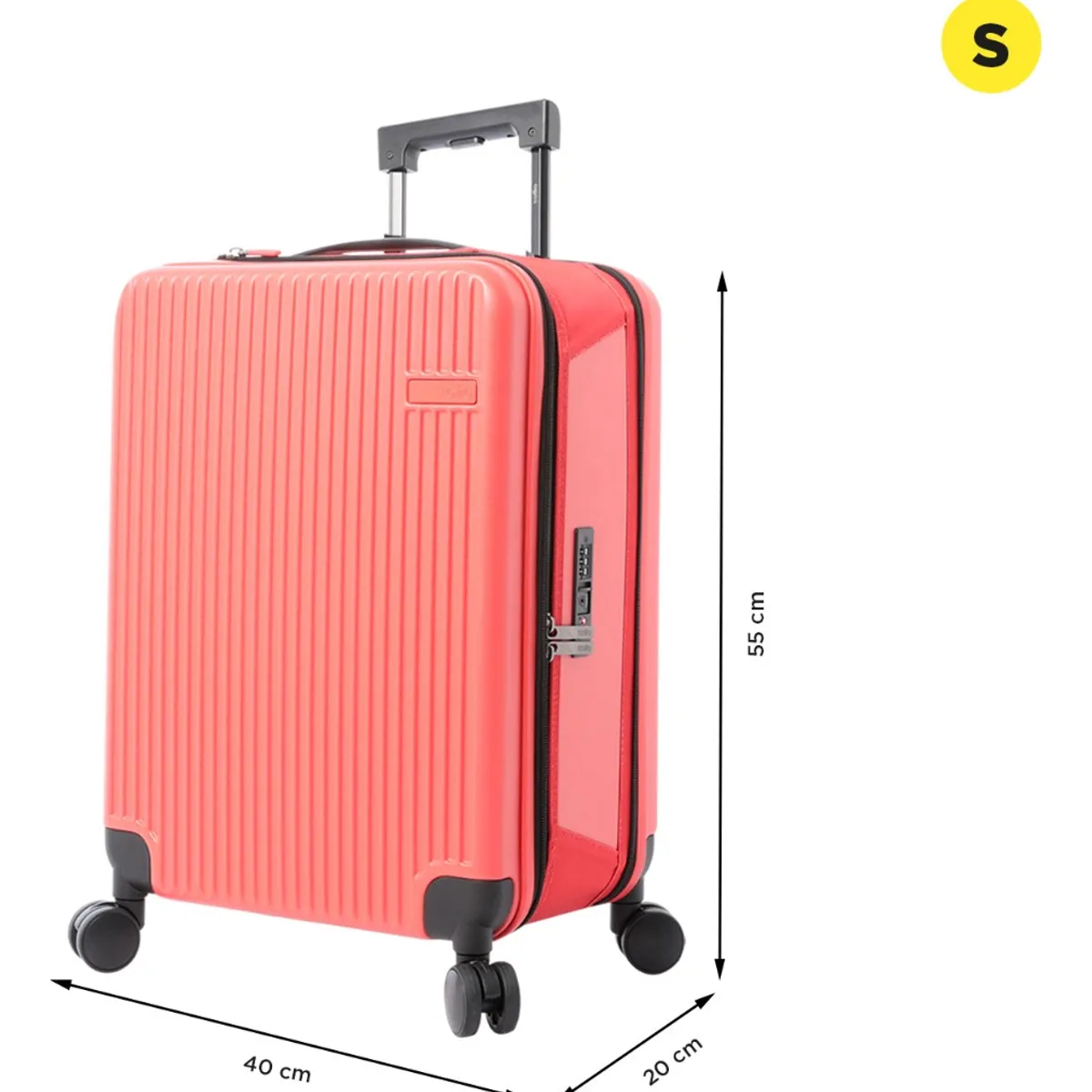 TOTTO - Totto Maleta Cabina Rigida 8 Ruedas 360 Extensible Mnm001