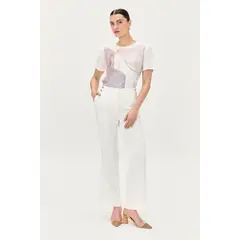 MA GRIFFE - Pantalon Beige Mujer Magriffe