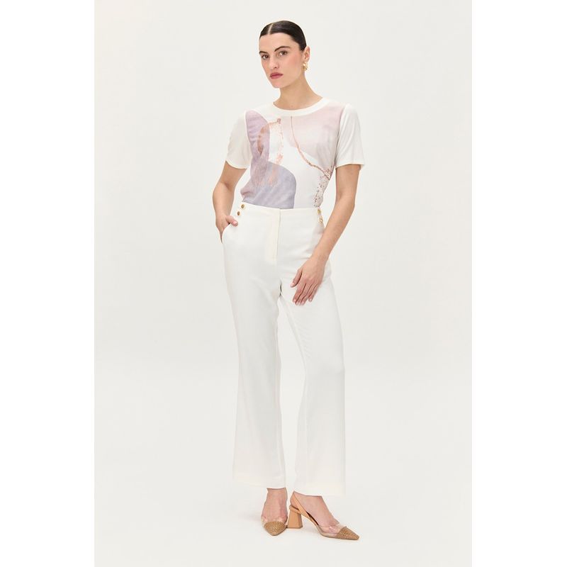 MA GRIFFE - Pantalon Wide Beige Magriffe