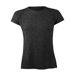 ANDESLAND OUTDOOR APPAREL - Polera Dryfit Manga Corta Grafito Jaspeado Mujer