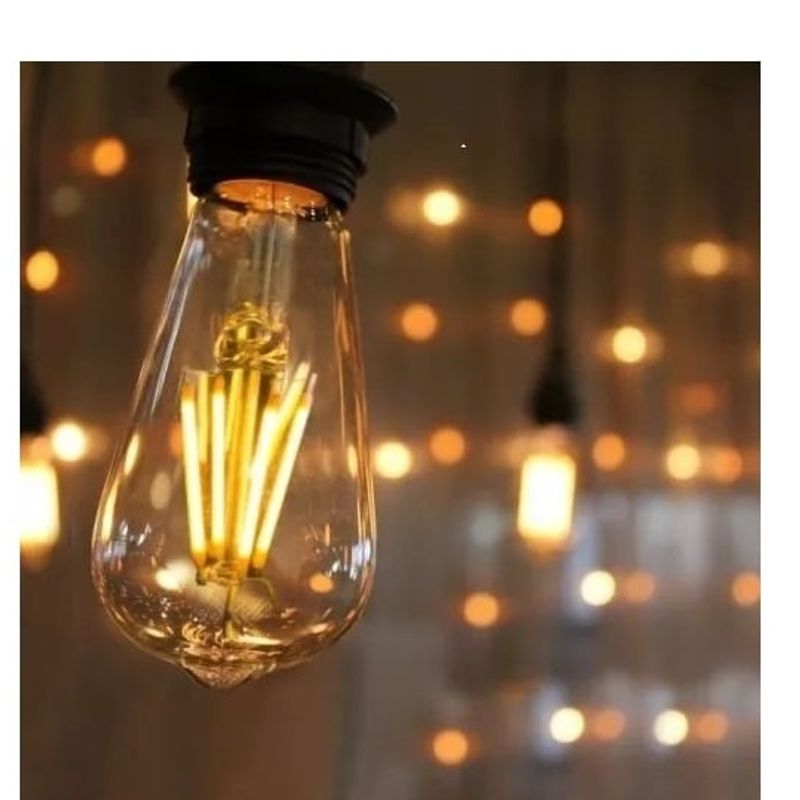 GENERICO - Pack 10 Ampolletas Filamento Led Edison 4w retro vintage luz