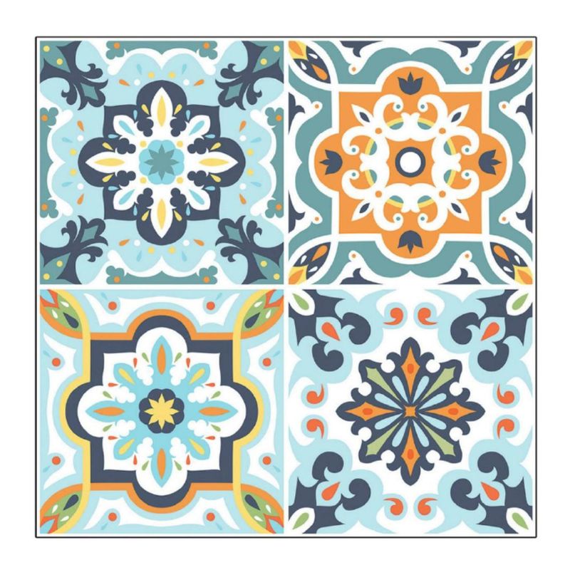 MOBII - Piso Vinilico Adhesivo. Simil Ceramica. 0,9 M2. 0101