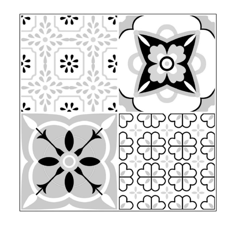 MOBII - Piso Vinilico Adhesivo. Simil Ceramica. 0,9 M2. 0202