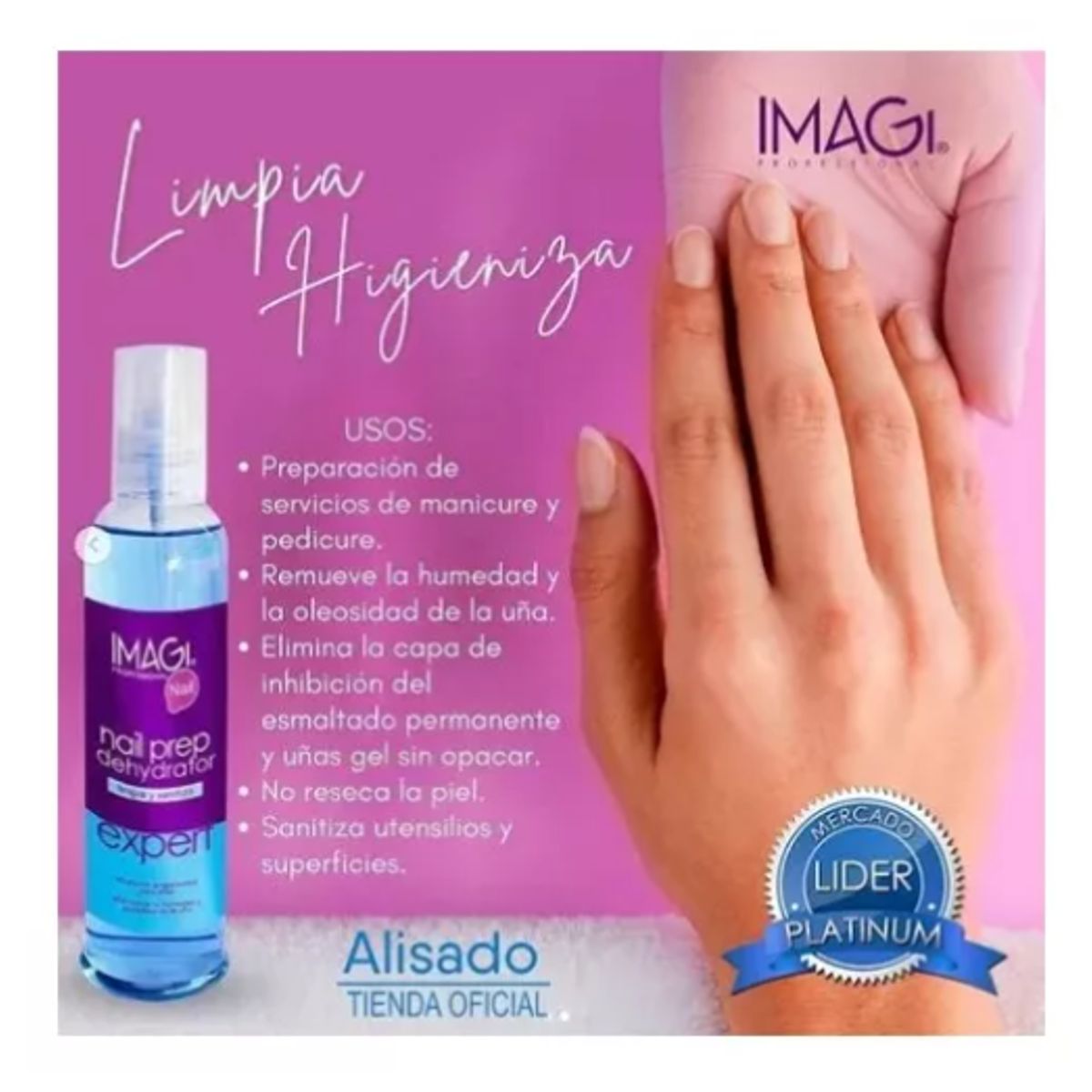 IMAGI PROFESSIONAL NAIL - Deshidratador Imagi Nail Prep De Uñas Profesional 250ml