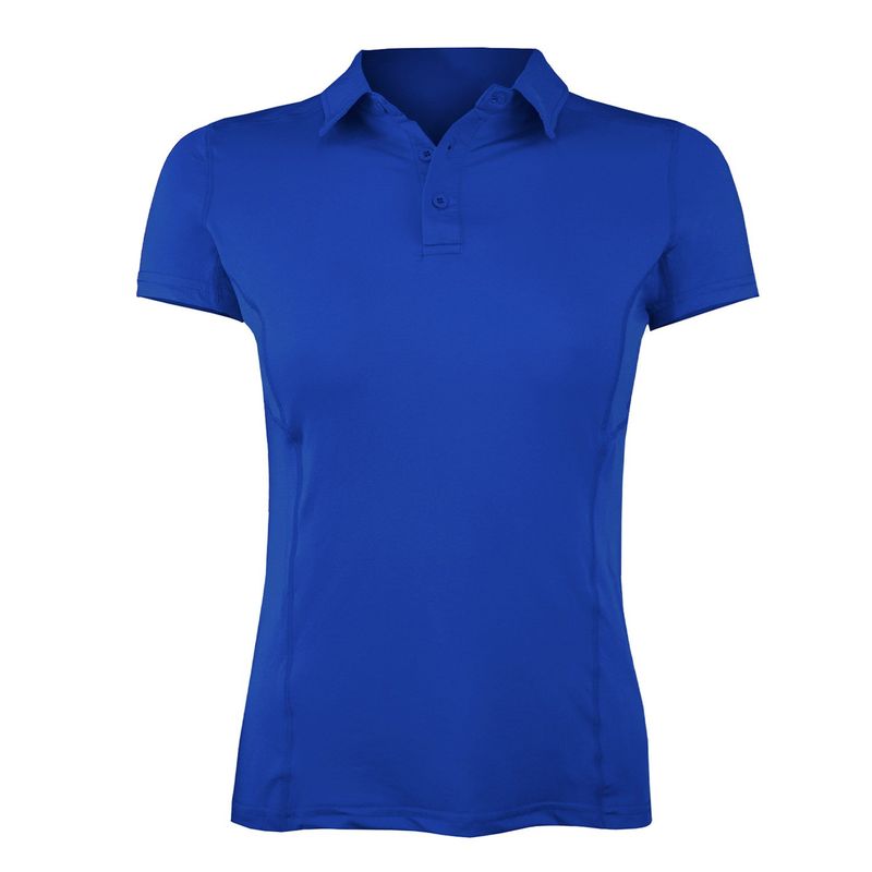 ANDESLAND OUTDOOR APPAREL - Polera Dry Fit Manga Corta Con Cuello Cape Azulino Mujer