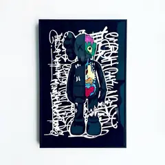 GENERICO - Cuadro Mural Vidrio Bearbrick Moderno