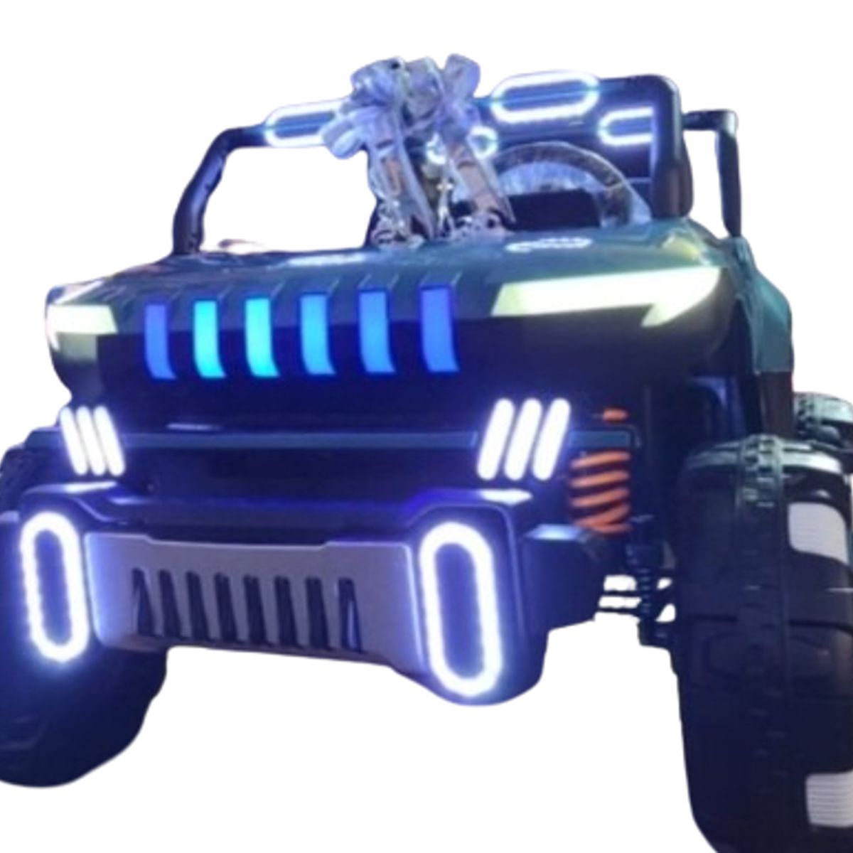 GENERICO - Jeep Electrico 4x4 Con Luces Led Para Niños Azul Acero