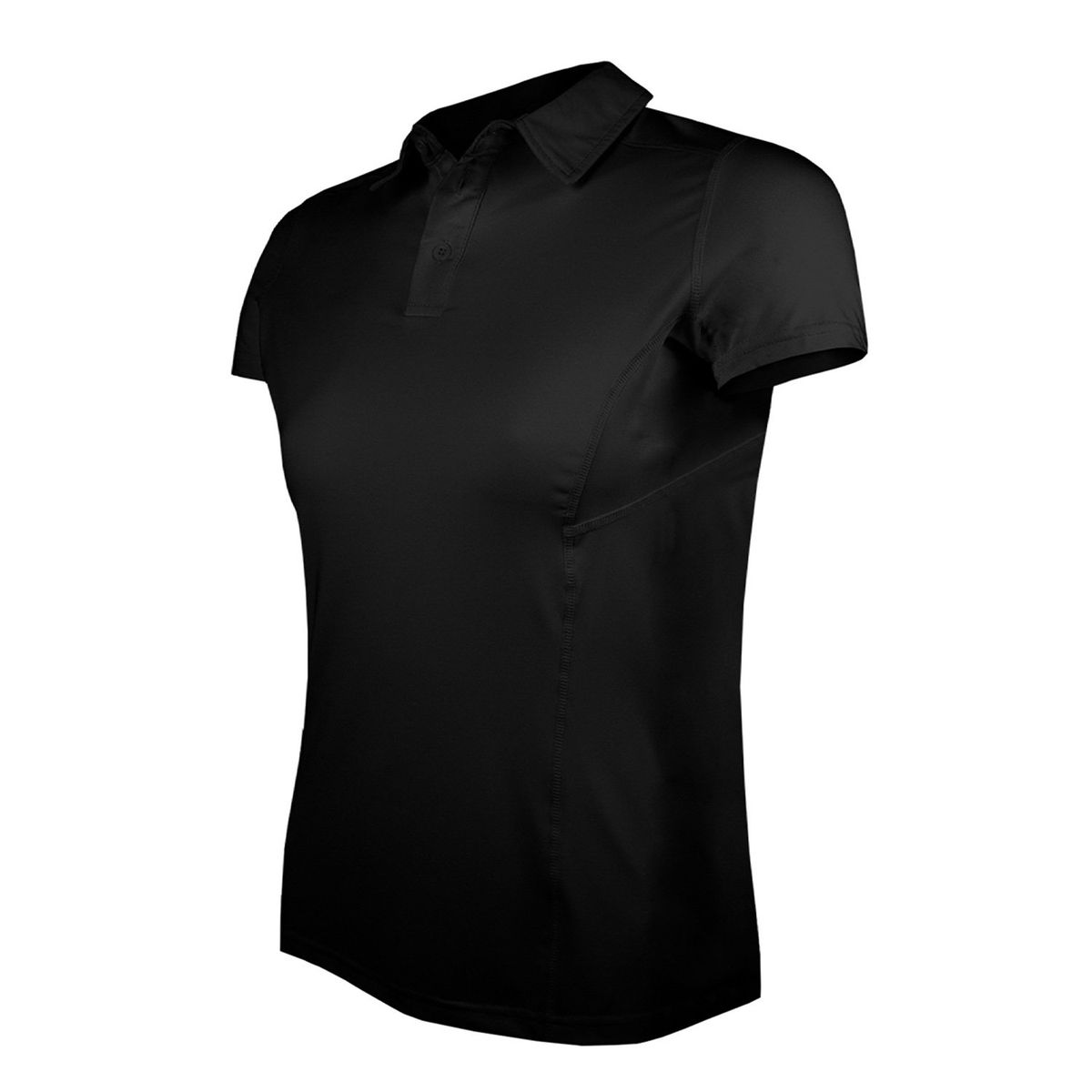 ANDESLAND OUTDOOR APPAREL - Polera Dry Fit Manga Corta Con Cuello Cape Negro Mujer