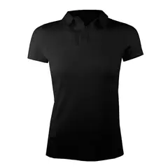 ANDESLAND OUTDOOR APPAREL - Polera Dry Fit Manga Corta Con Cuello Cape Negro Mujer
