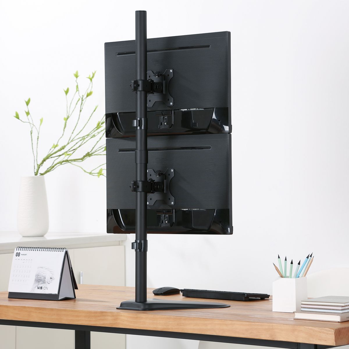 BRASFORMA - Soporte para 2 Monitores  base Vertical 13 a 32 - 16kg BM722 Brasforma