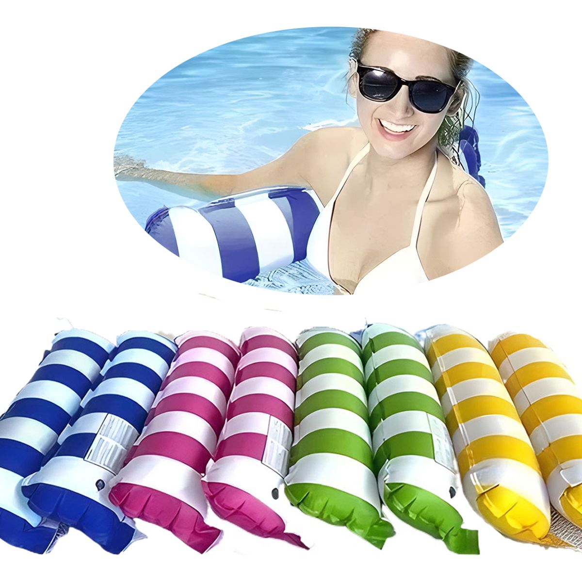 GENERICO - Flotadores Inflables  Para Hamacas De Agua Multiusos 4 En 1