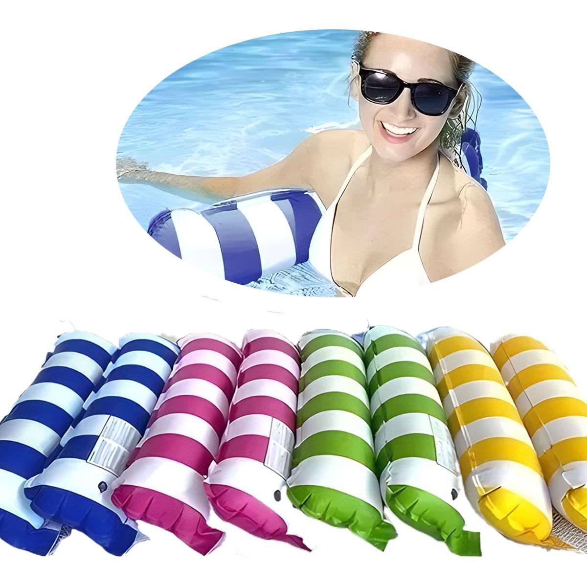 GENERICO - Flotadores Inflables  Para Hamacas De Agua Multiusos 4 En 1