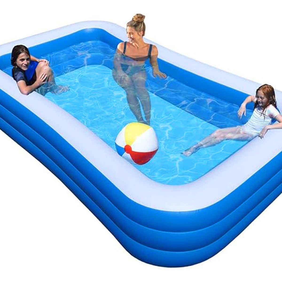 GENERICO - 305x150x56cm Familia Piscina Hinchable Rectangular Juguetes