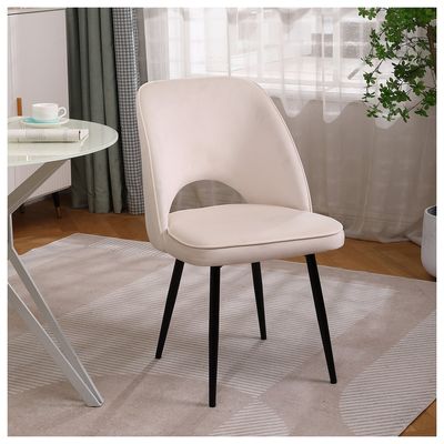 Imagen 2 del producto Pack 2 Sillas de Comedor Terciopelo Oval Beige.