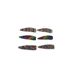 GENERICO - SET DE PINZAS BRILLANTES METALIZADAS