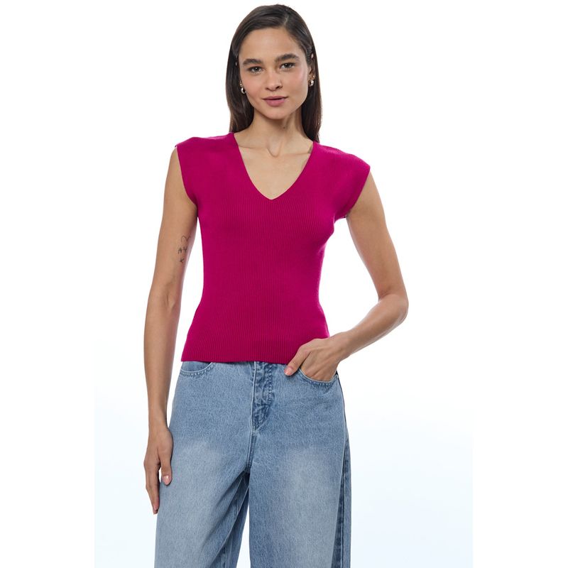 IO - Polera Sin Mangas Fucsia Mujer Io
