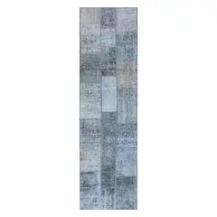 CONSORCIO PERSA - Alfombra de lana Patchwork Vintage de 3.50 x 0.80 mts.
