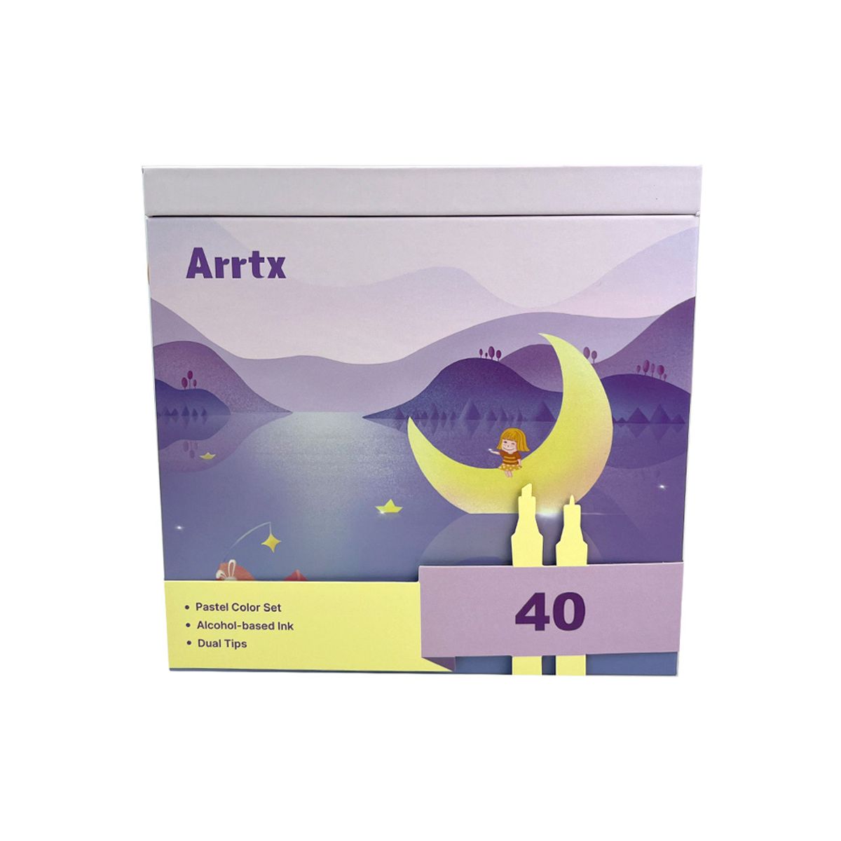 ARRTX - ARRTX 40 MARCADORES DE ALCOHOL DOBLE PUNTA  COLORES PASTEL
