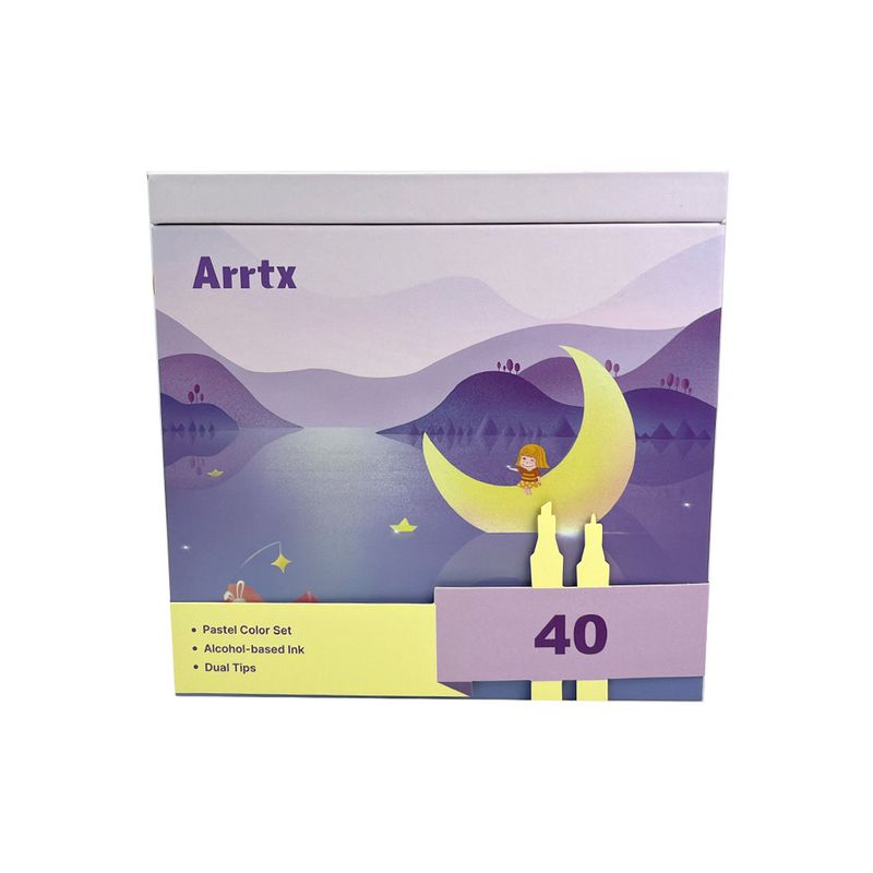 ARRTX - ARRTX 40 MARCADORES DE ALCOHOL DOBLE PUNTA  COLORES PASTEL