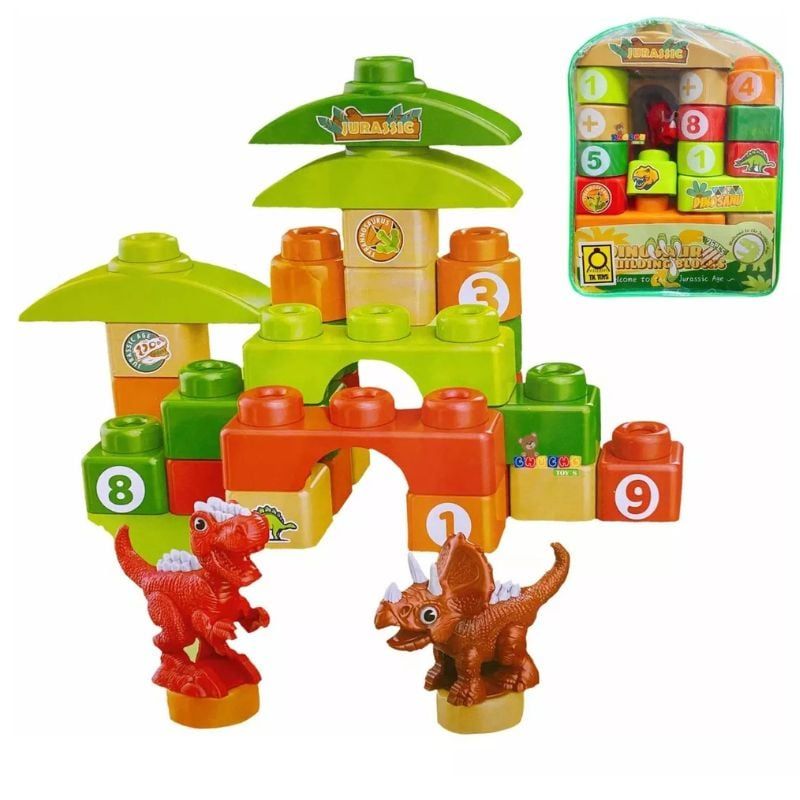 GENERICO - Juguete Bloque 22 Piezas Dinosaurios para niños