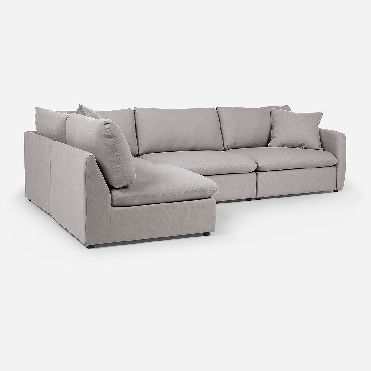 ROSEN - Sofá Seccional Rosen Zagreb Izquierdo Tela Gris