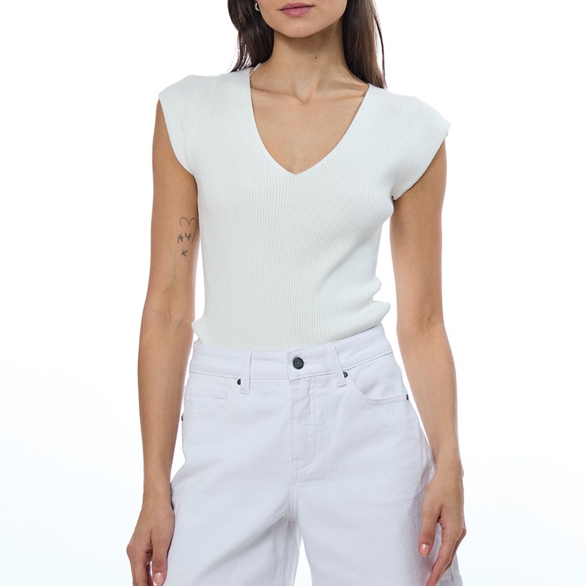 IO - Polera Sin Mangas Crudo Mujer Io