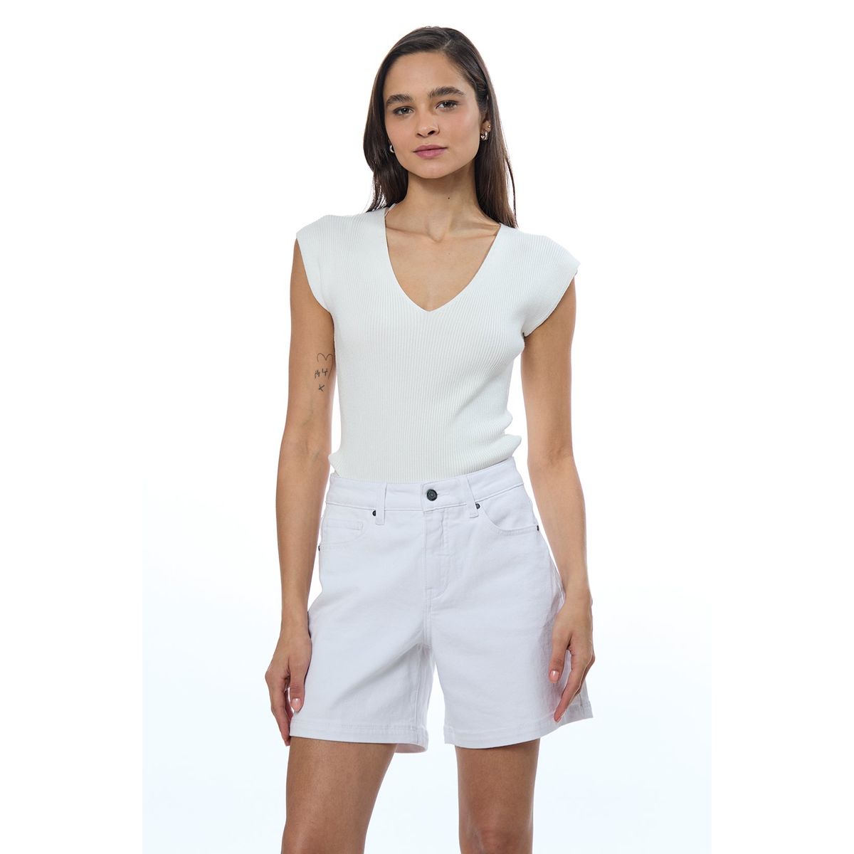 IO - Polera Sin Mangas Crudo Mujer Io