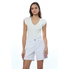 IO - Polera Sin Mangas Crudo Mujer