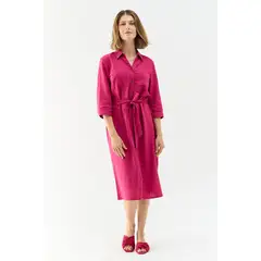 MA GRIFFE - Vestido Liso Burdeo Magriffe