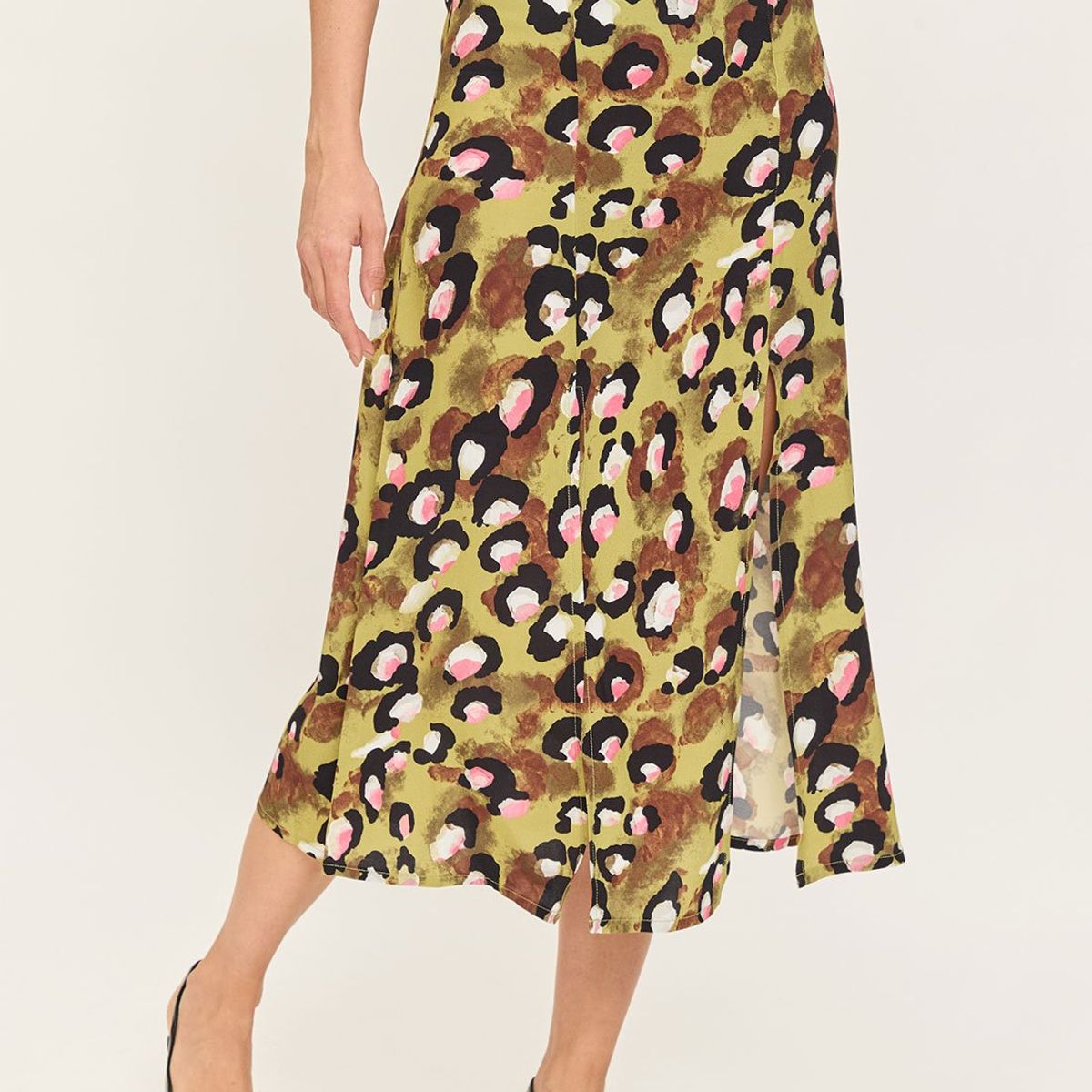 ASH - Falda Larga Verde Musgo Mujer Ash