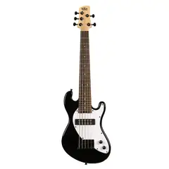 KALA - U-Bass Cuerpo Sólido 5 Cuerdas Fretted Ubass-SB5-BK-FS