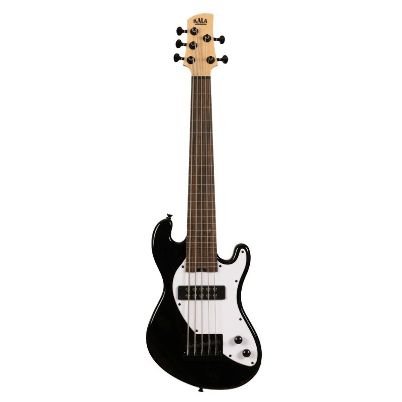 KALA - U-Bass Cuerpo Sólido 5 Cuerdas Fretless Ubass-SB5-BK-FL Kala