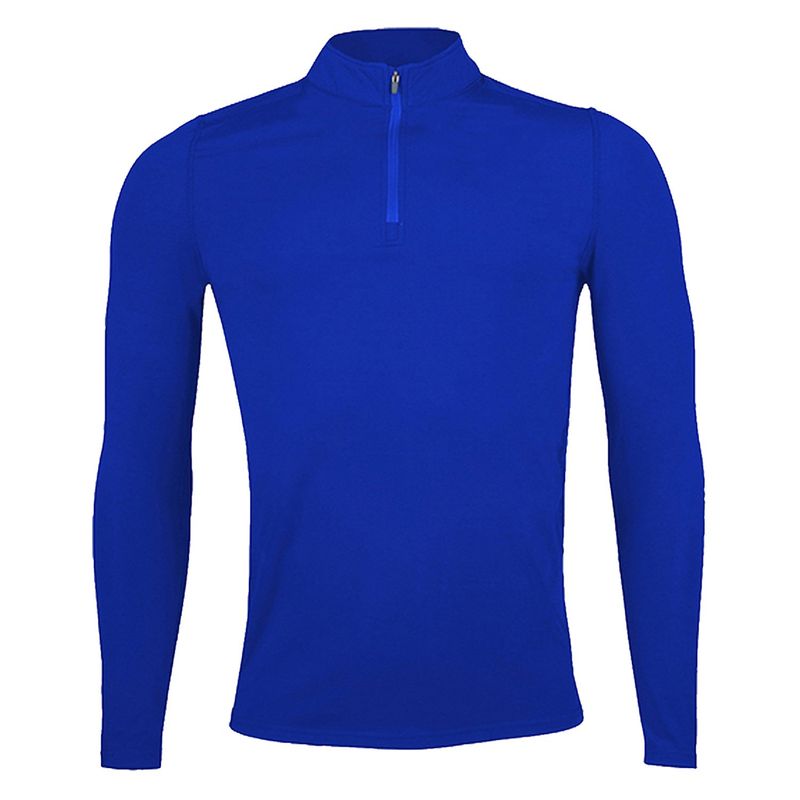 ANDESLAND OUTDOOR APPAREL - Polera Micropolar I Capa con Cierre Chilla Azulino Hombre
