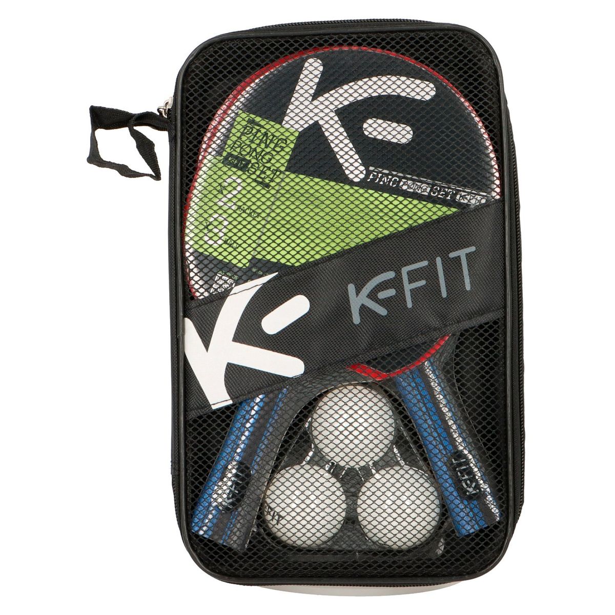 K FIT - Set de 2 Paletas de Ping Pong + 3 Pelotas