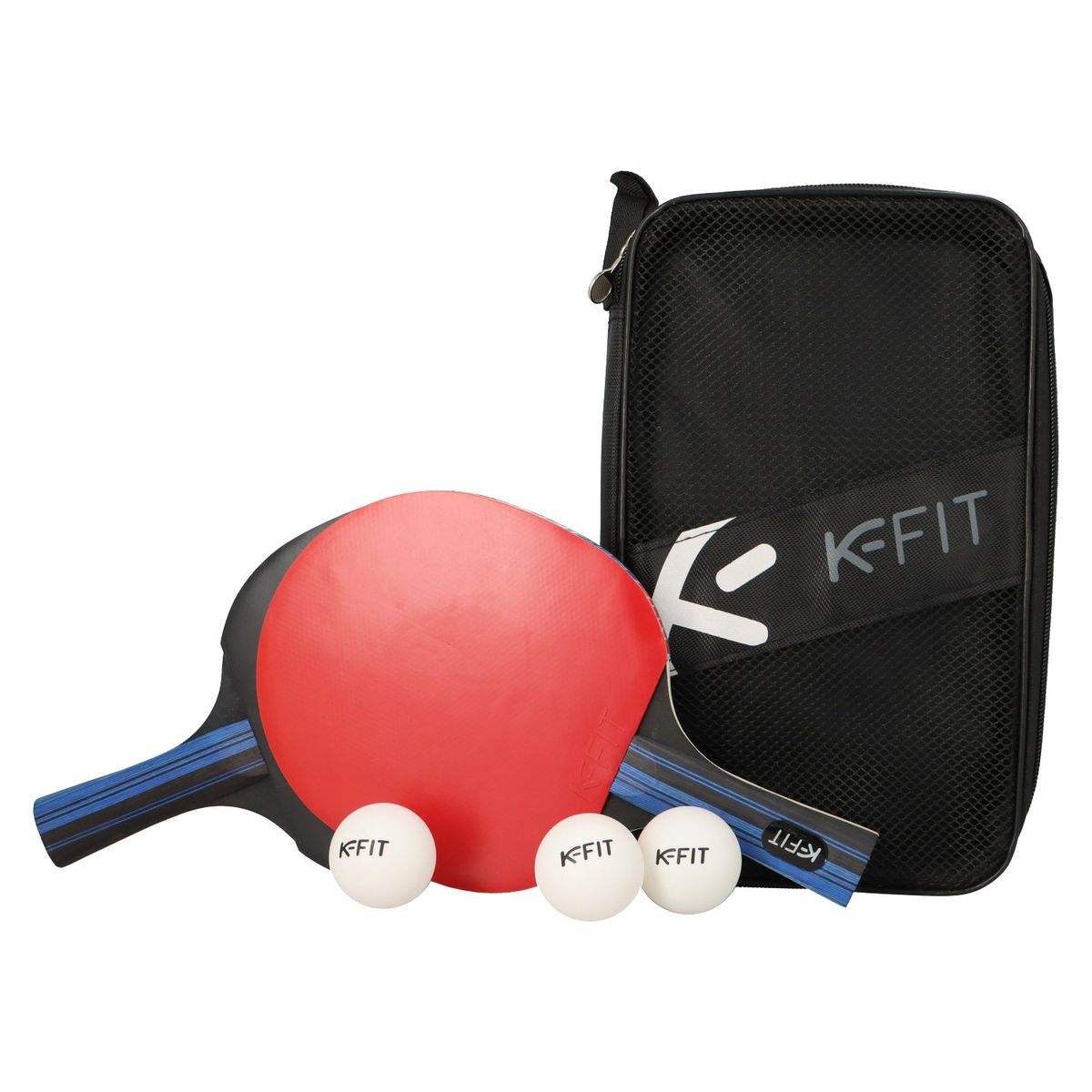 K FIT - Set de 2 Paletas de Ping Pong + 3 Pelotas
