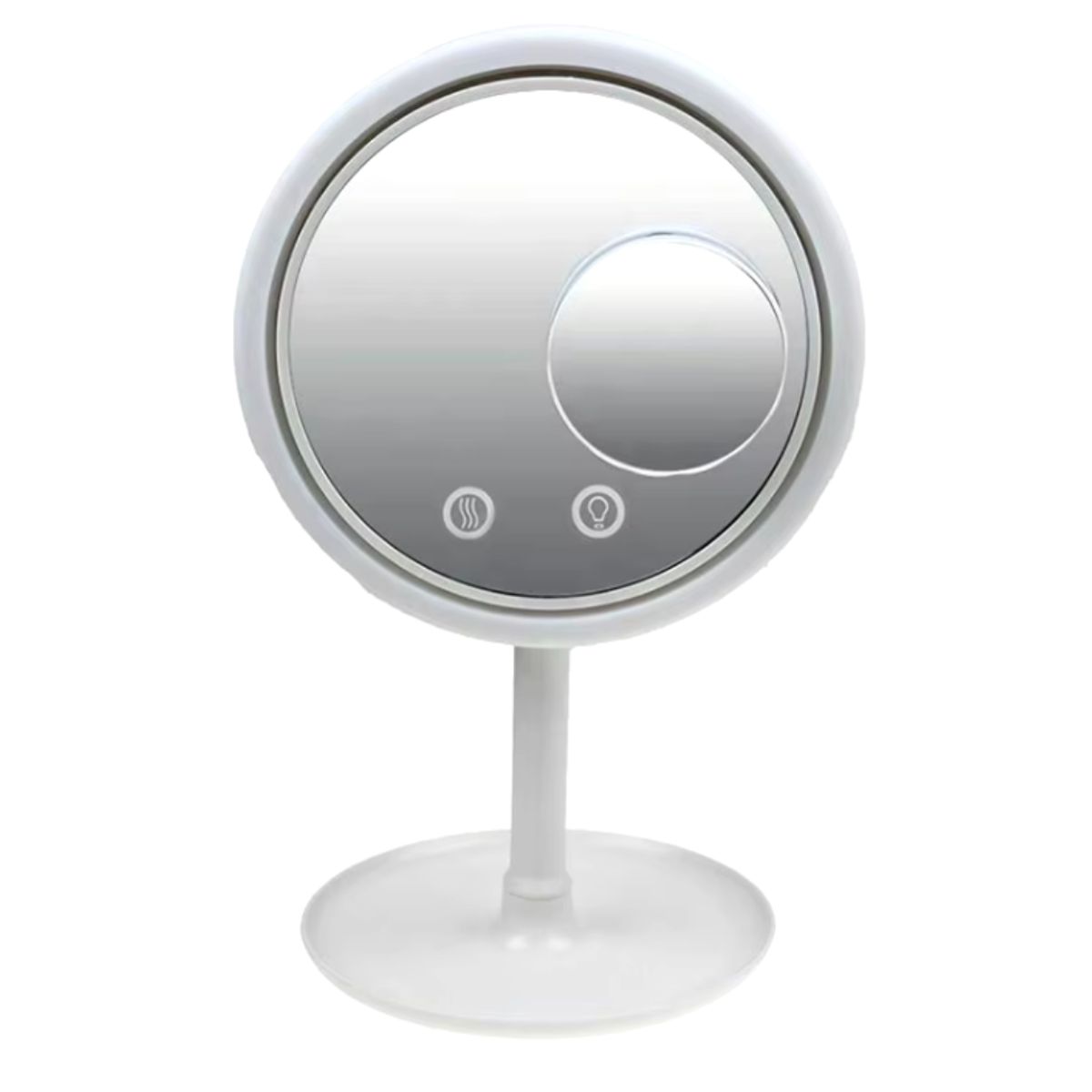 GENERICO - Espejo de Maquillaje Giratorio y Ventilador con luces LED