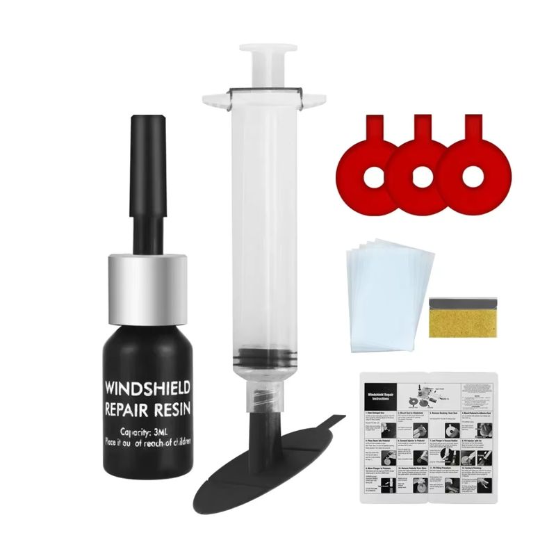 GENERICO - Kit Reparación Parabrisa Auto Vidrio Trizaduras Piquete