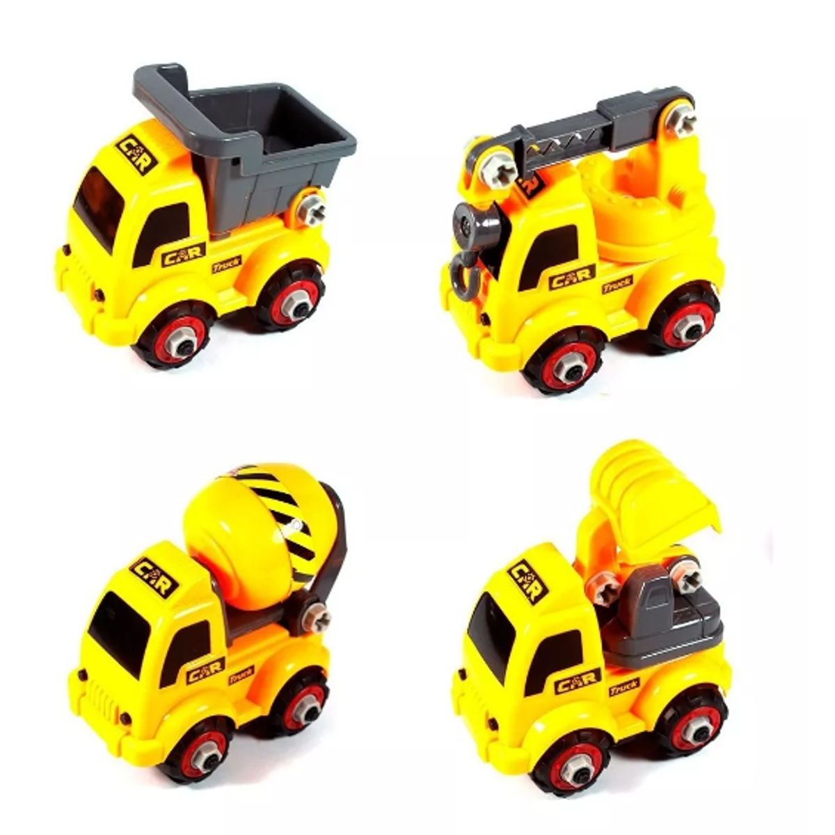 GENERICO - Set 4 Camiones De Construccion