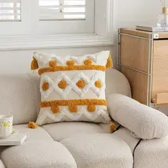 GENERICO - SET 4 FUNDA PARA COJIN MODELO BOHO 45X45 B10