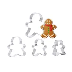 PASTELERIUS - Moldes De Galletas Navideñas Molde Galleta De Jengibre 4pcs