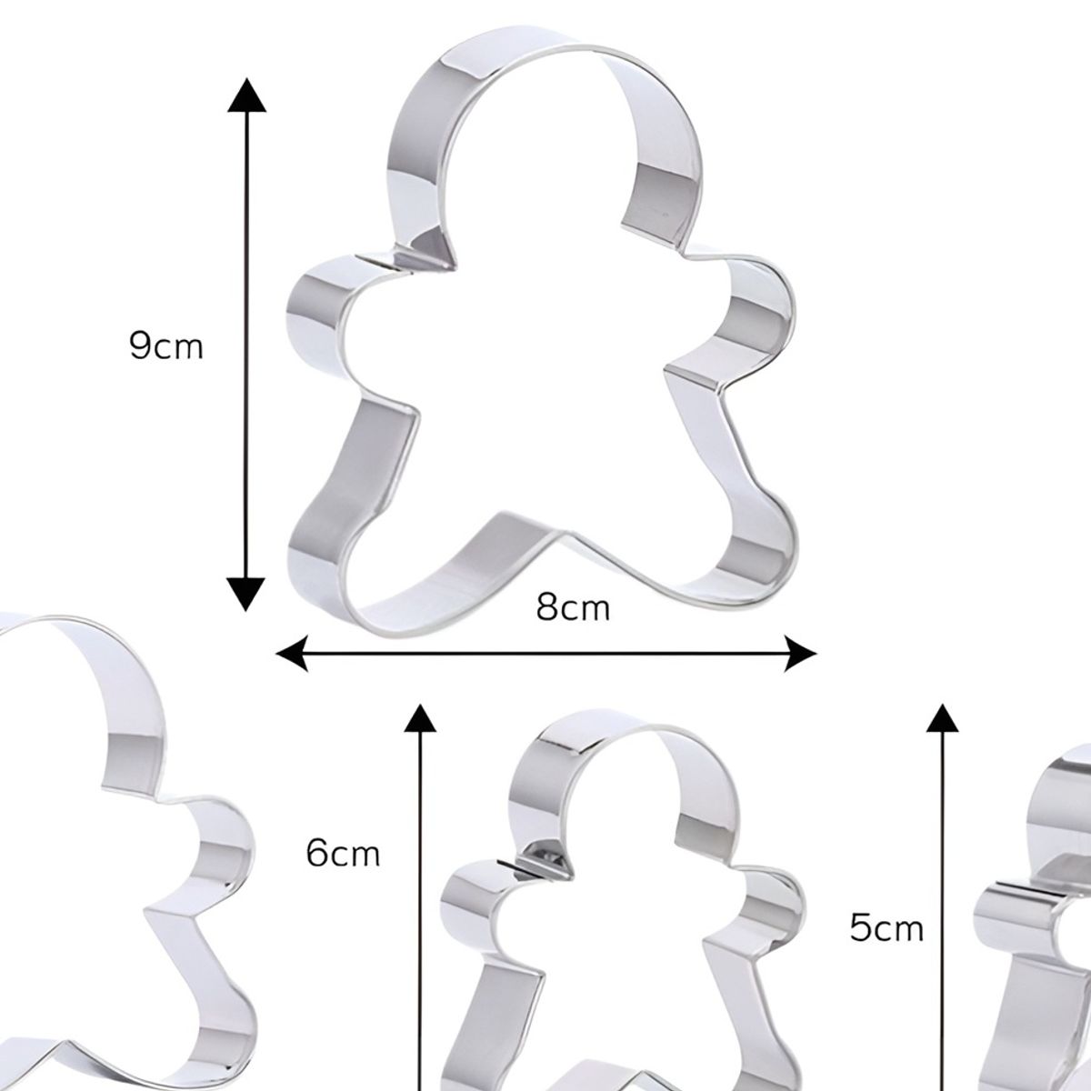PASTELERIUSCL - Moldes De Galletas Navideñas Molde Galleta De Jengibre 4pcs