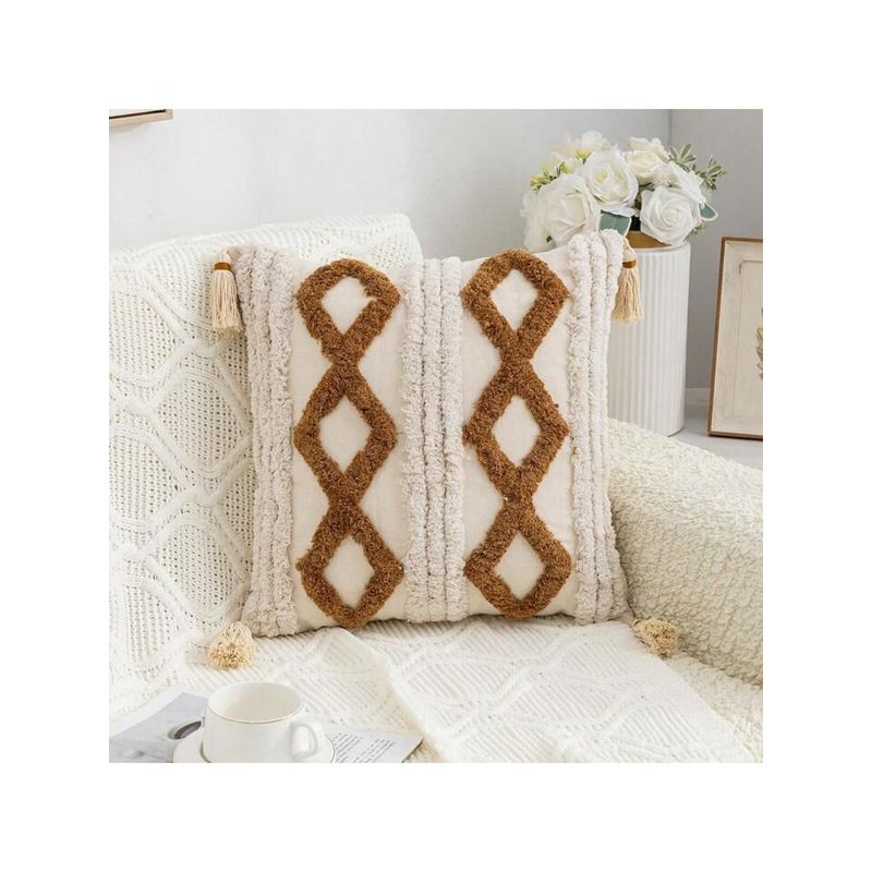GENERICO - SET 4 FUNDA PARA COJIN MODELO BOHO 45X45 B3