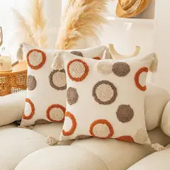 GENERICO - SET 4 FUNDA PARA COJIN MODELO BOHO 45X45 B6