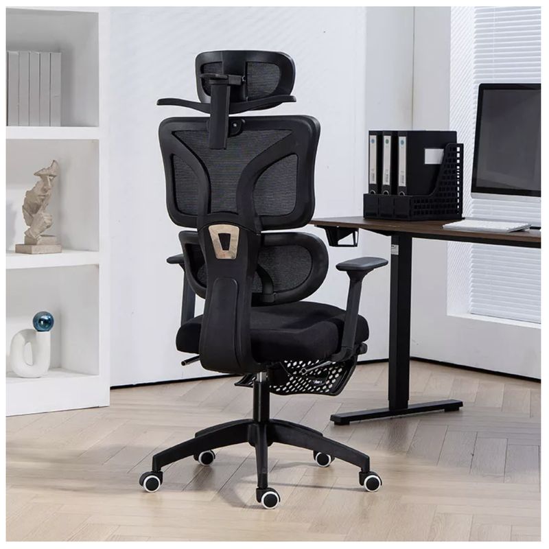 HOMER DESIGN - Silla Ergonómica Oficina Ejecutiva Reclinable Con Colgador de ropa